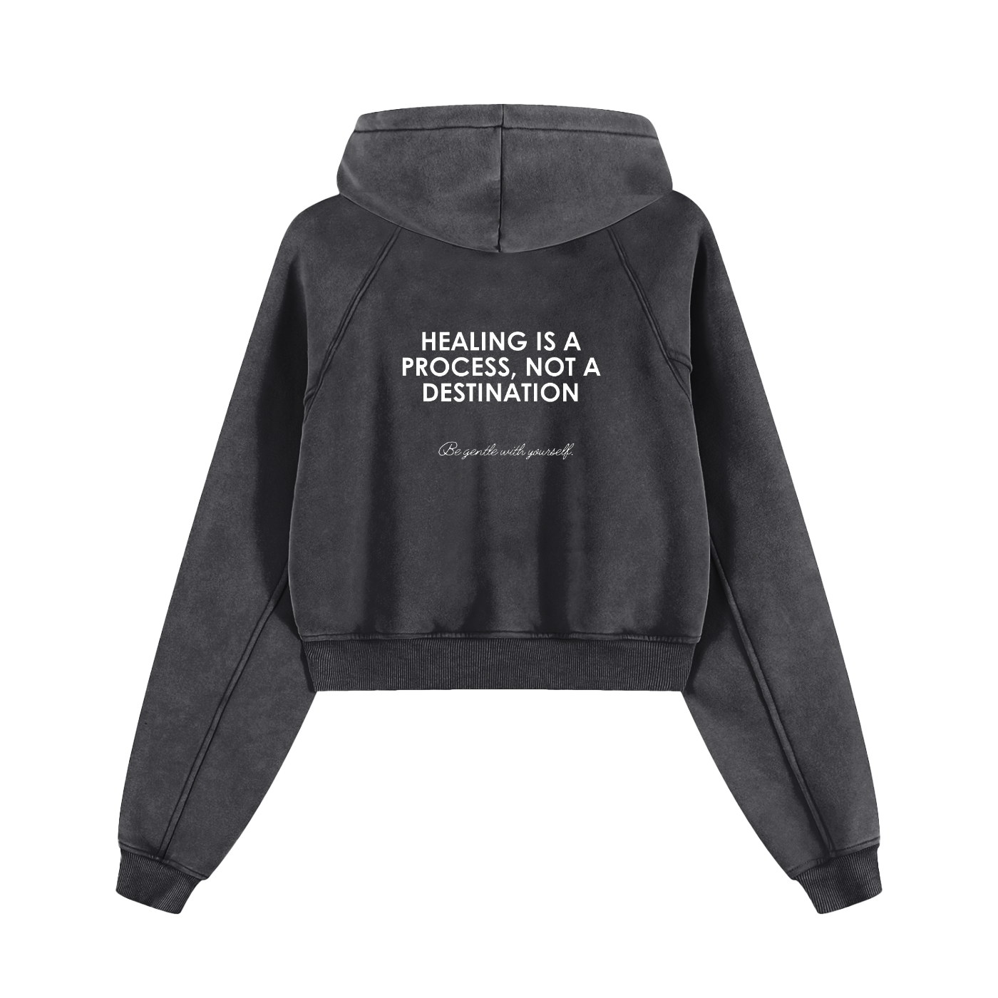 Snow Washed Cropped Hoodie