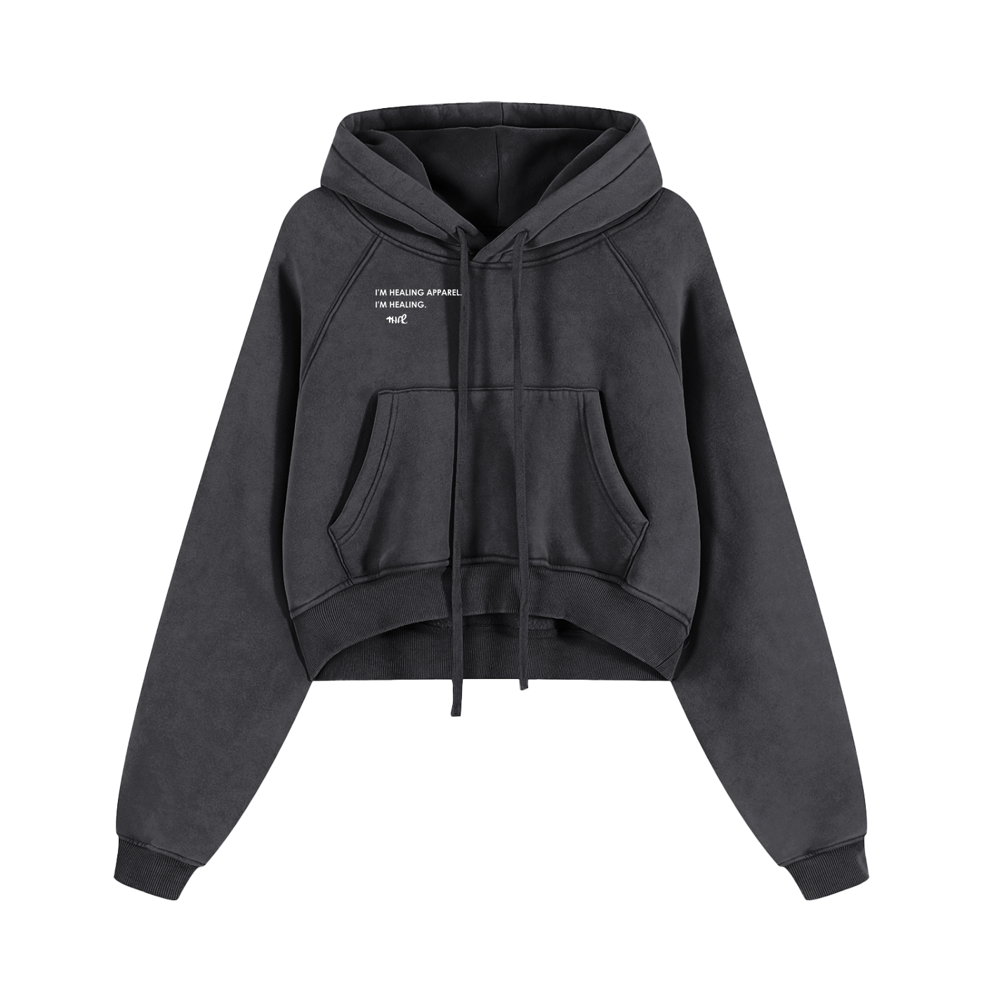 Snow Washed Cropped Hoodie