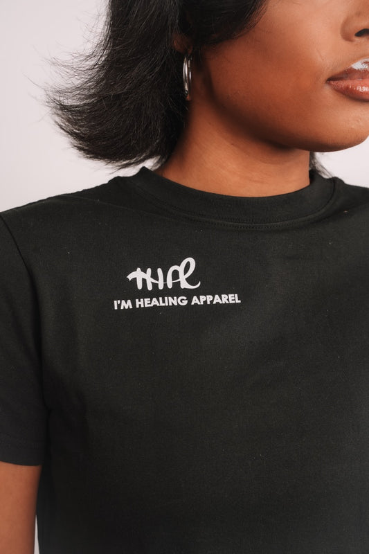 Black Cropped Baby Tee