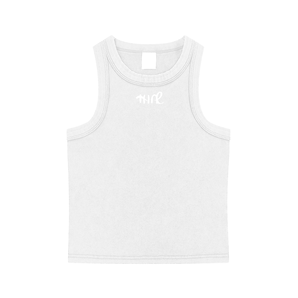 White Snow Washed Tank Top