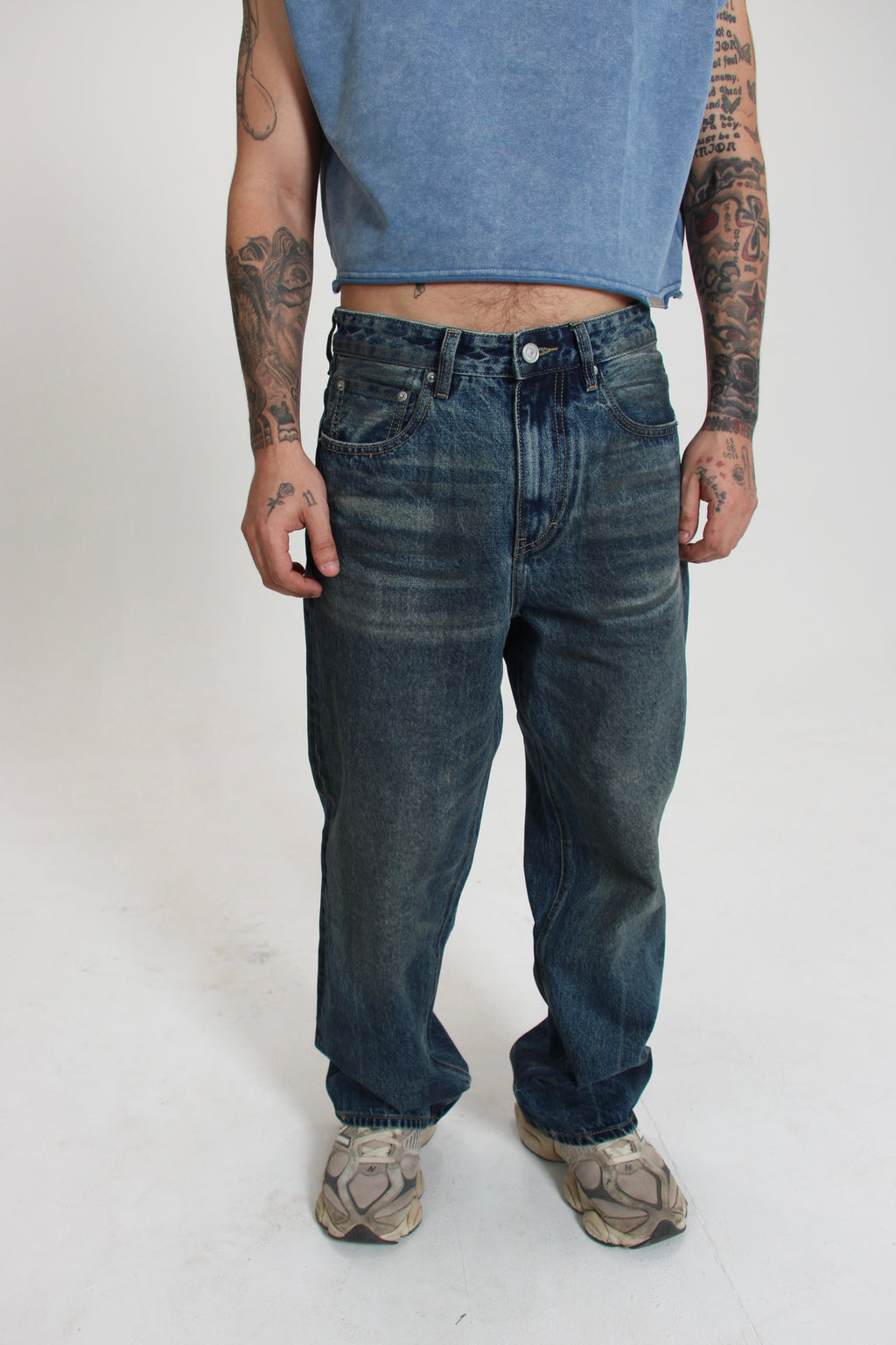 Vintage Faded Denim Jeans