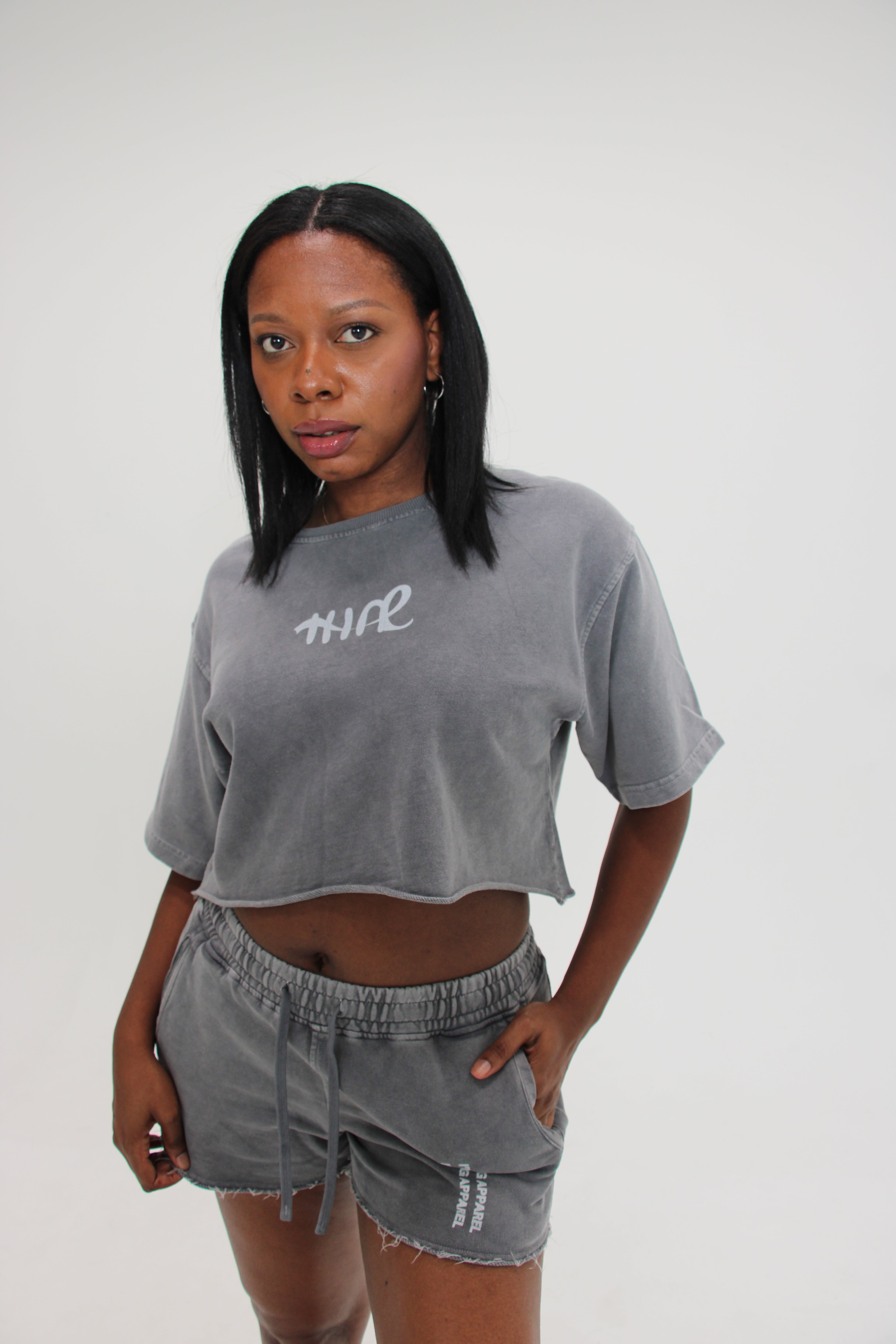 Shadow Fade Raw Edge Shorts