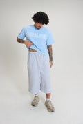 Relaxed Drop-Crotch 3/4 SweatShorts