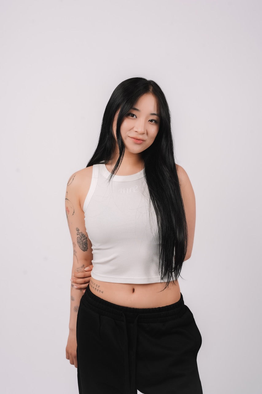 White Snow Washed Tank Top