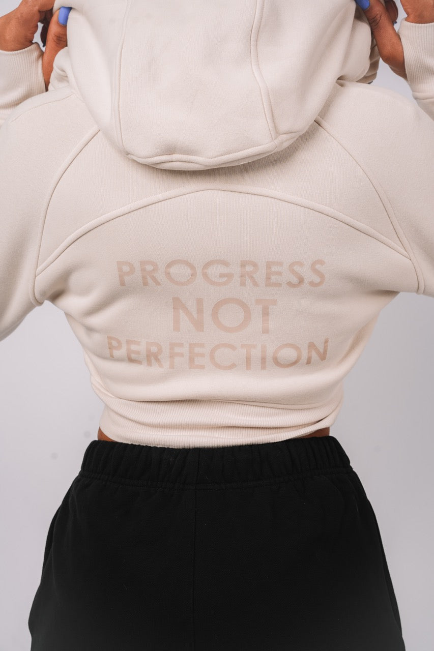 Cropped Zip-Through Hoodie